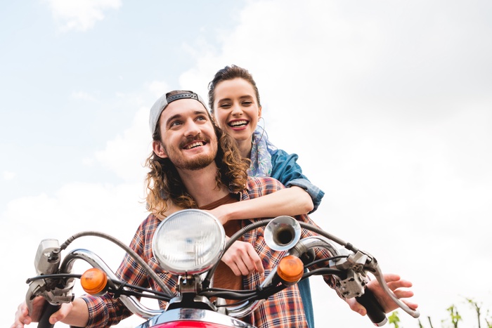 biker couple