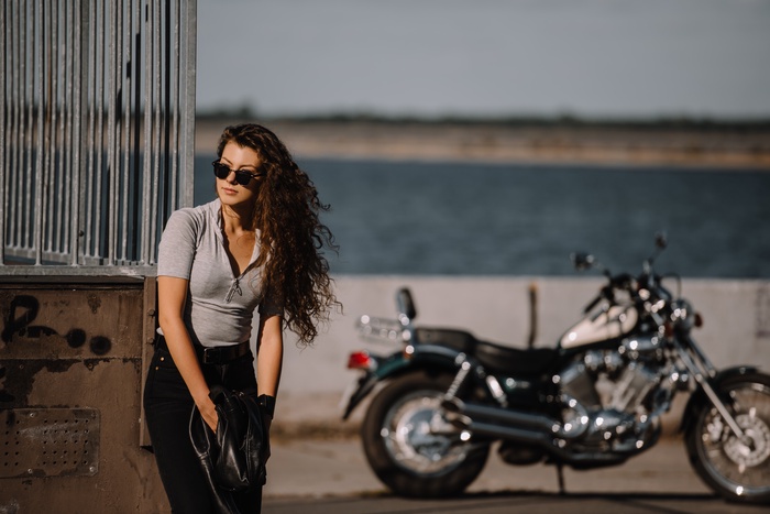 biker woman