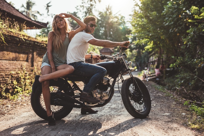 biker couple