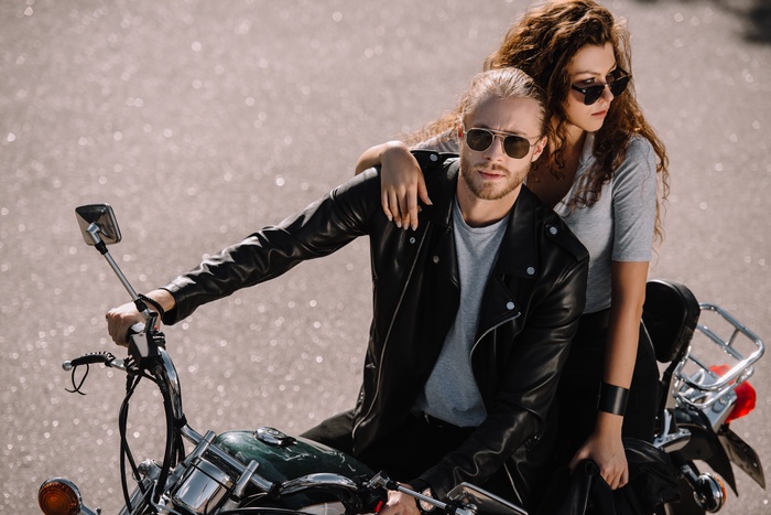 biker couple
