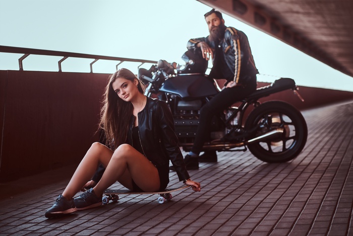 biker woman