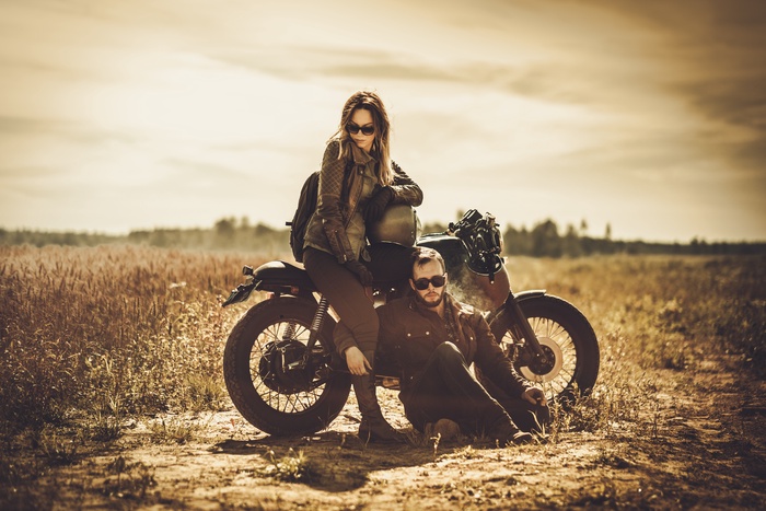 biker woman