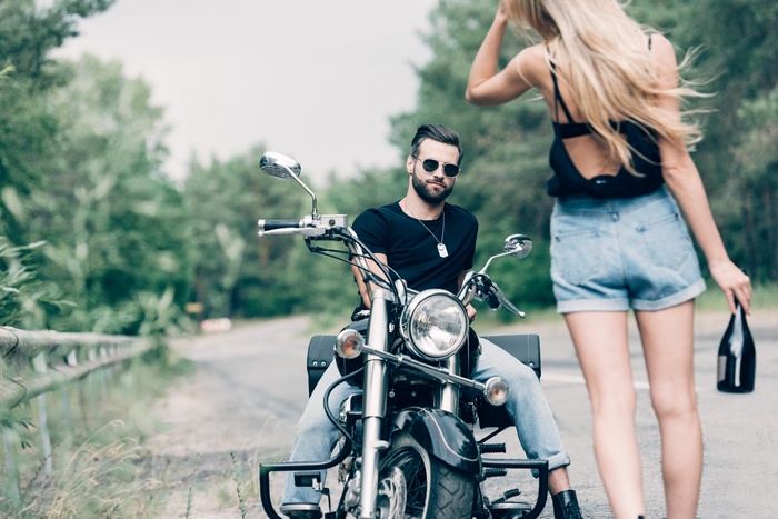 biker couple