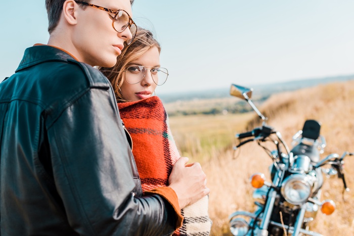 biker couple