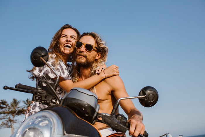 biker couple