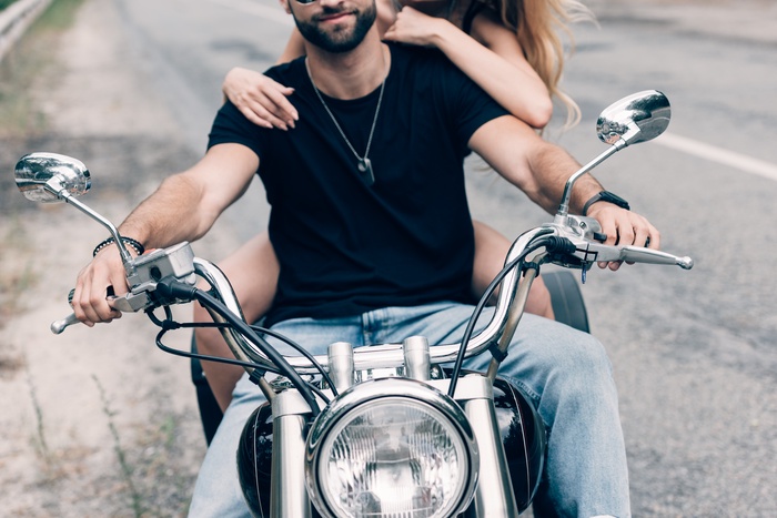 biker couple