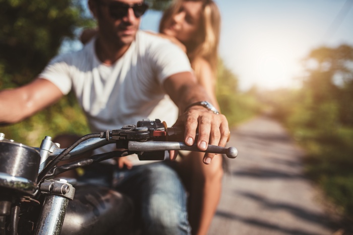 biker couple